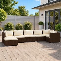 Reliable 7 Piece Garden Lounge Set with Comfort and Value