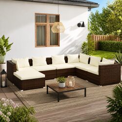 Value-Focused 7 Piece Brown Garden Lounge Set