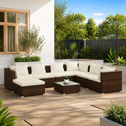 Comfortable 8 Piece Garden Lounge Set with Value