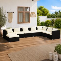 Comfortable 8-Piece Outdoor Lounge Set with Cushions