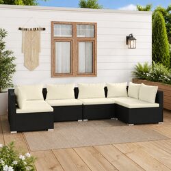 Comfortable 6-Piece Garden Lounge Set with Removable Cushions