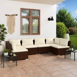 Comfortable 6 Piece Modular Garden Lounge Set for Relaxation