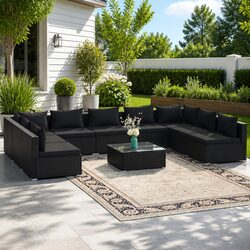 Warm and Welcoming 10 Piece Garden Lounge Set