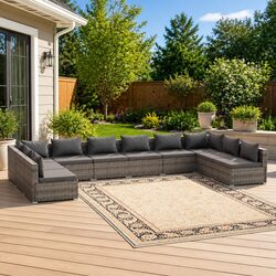 Comfortable and Affordable 10-Piece Garden Lounge Set