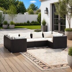 Reliable 6 Piece Garden Lounge Set for Outdoor Comfort