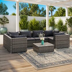 Value and Comfort: 7 Piece Garden Lounge Set