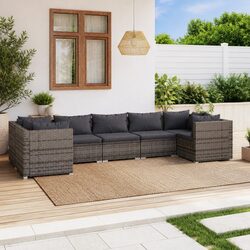 Comfortable 7 Piece Garden Lounge Set with Removable Cushions