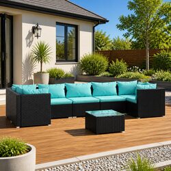 Comfortable 8 Piece Garden Lounge Set for Outdoor Enjoyment