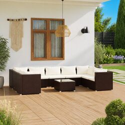 Comfortable and Reliable 10-Piece Garden Lounge Set