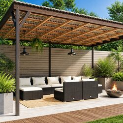 Warm and Reassuring 9-Piece Garden Lounge Set
