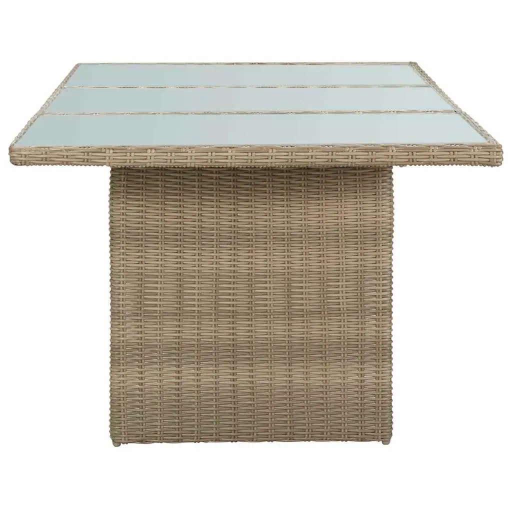 Outdoor Dining Table with Glass Top