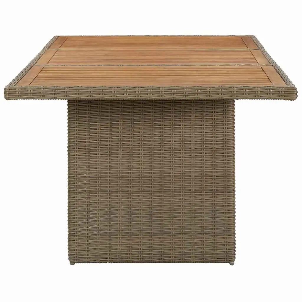 Outdoor Dining Table Garden Patio Furniture 200x100x74cm Brown Rattan Style