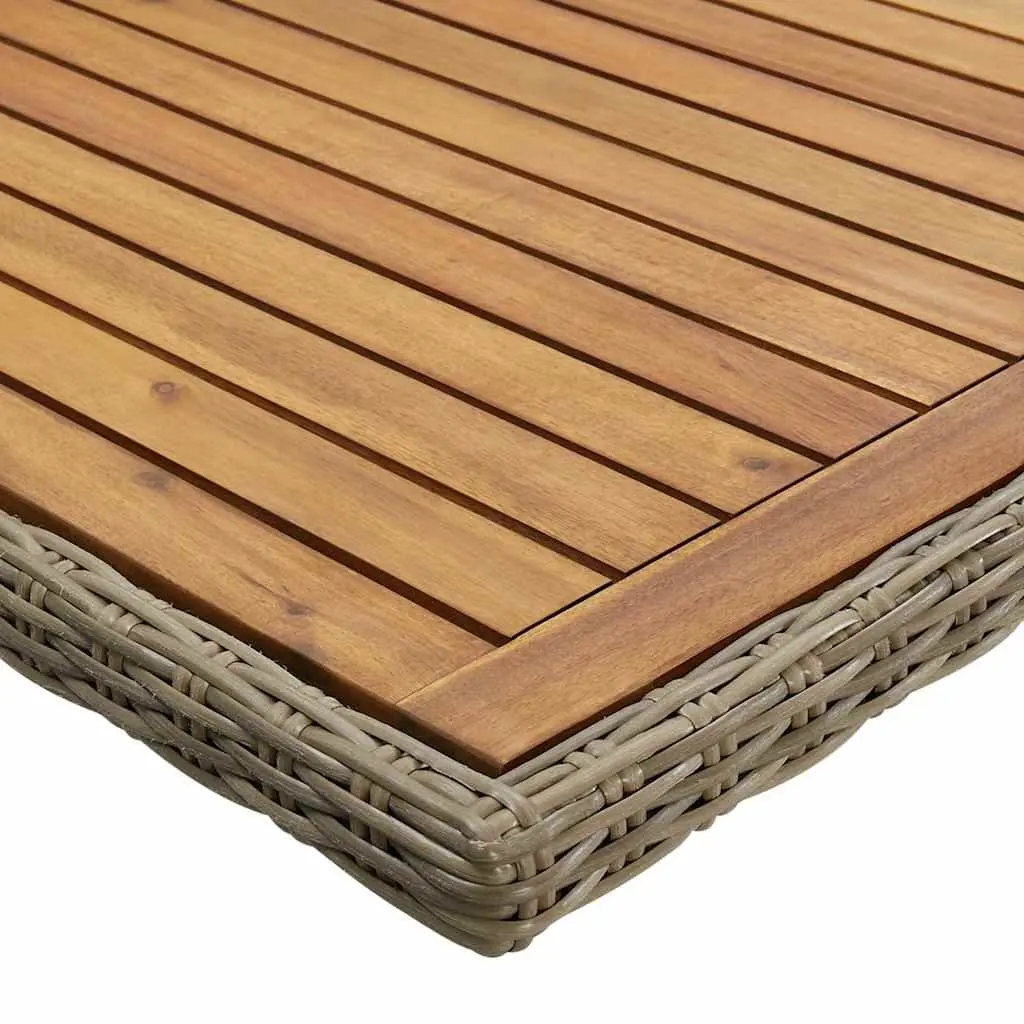 Outdoor Dining Table Garden Patio Furniture 200x100x74cm Brown Rattan Style