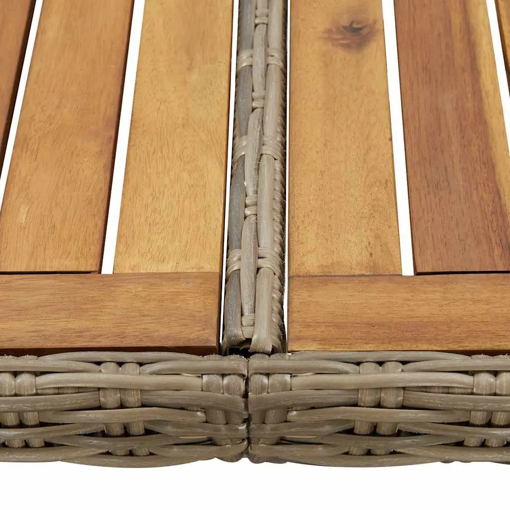 Outdoor Dining Table Garden Patio Furniture 200x100x74cm Brown Rattan Style