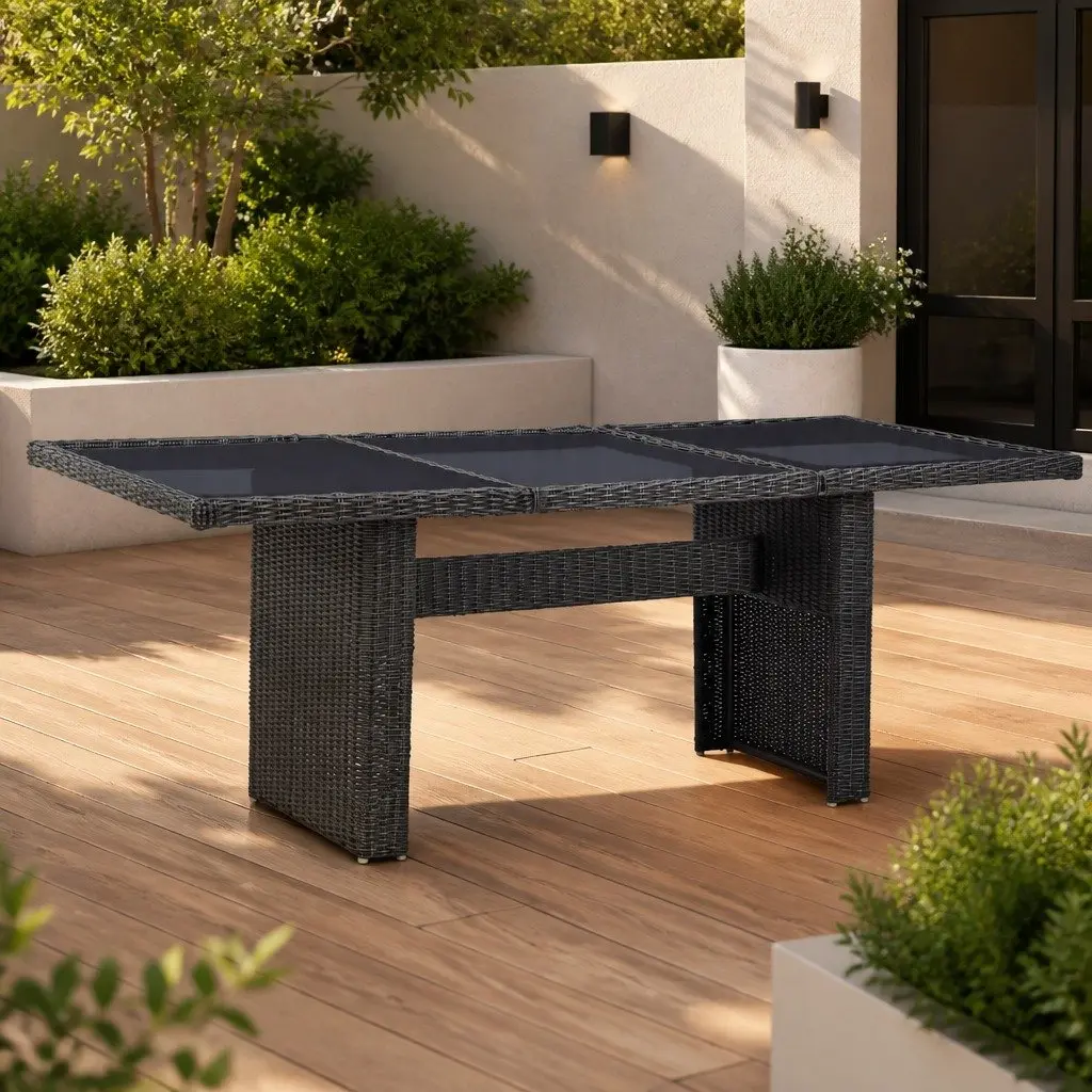 Black Dining Table for Outdoor Use