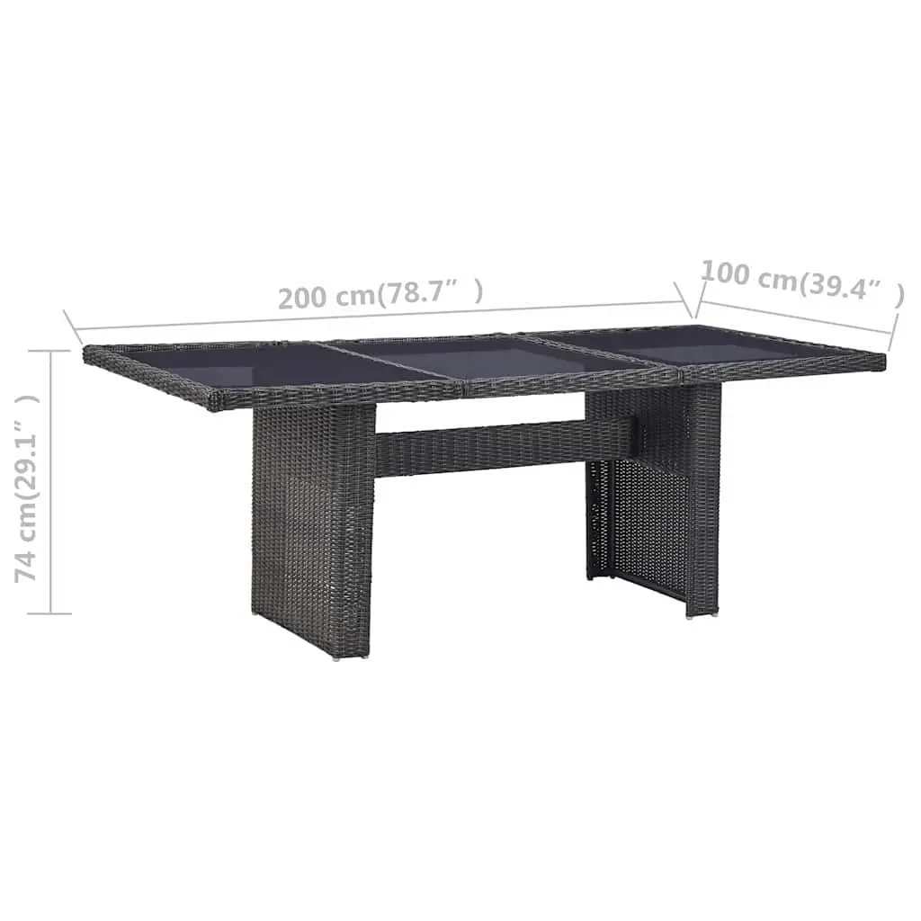 Black Dining Table for Outdoor Use