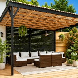 Reliable 9 Piece Garden Lounge Set with Cushions