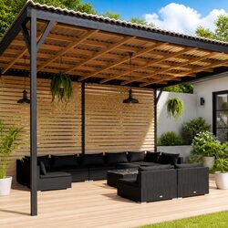 Comfortable and Practical 10-Piece Garden Lounge Set