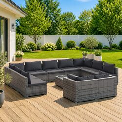 Comfortable and Durable 12 Piece Garden Lounge Set