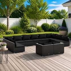 Comfortable and Practical 12-Piece Outdoor Lounge Set