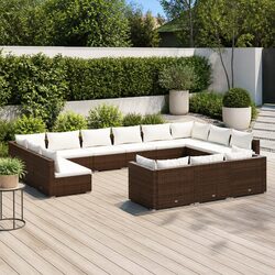 Reassuring 13-Piece Garden Lounge Set with Removable Cushions