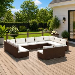 Comfortable and Practical 11-Piece Garden Lounge Set