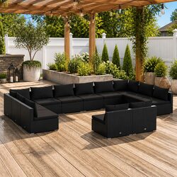 Practical 12 Piece Garden Lounge Set with Comfort