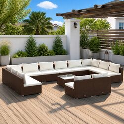 Comfortable and Practical 13-Piece Outdoor Lounge Set