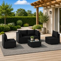 Comfortable 5-Piece Outdoor Lounge Set with Removable Cushions