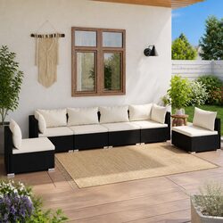 Comfortable 6 Piece Garden Lounge Set with Quality Build