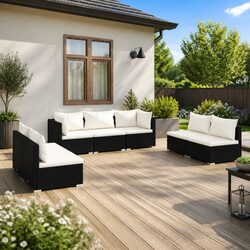 Comfort Meets Value: 7-Piece Garden Lounge Set with Cushions