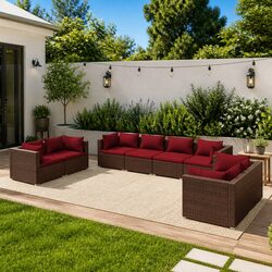 Reliable 8-Piece Garden Lounge Set with Comfort and Style