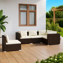 Comfortable and Practical 5-Piece Garden Lounge Set