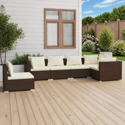 Comfortable 6 Piece Outdoor Lounge Set with Removable Cushions