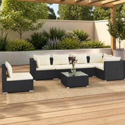 Comfortable and Durable 7-Piece Garden Lounge Set