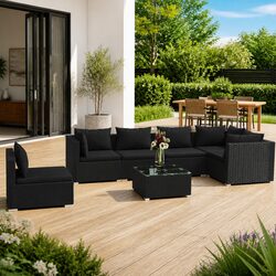 Comfortable and Affordable 7-Piece Garden Lounge Set