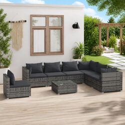 Comfortable and Value-Driven 8-Piece Garden Lounge Set