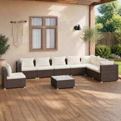 Comfortable 9 Piece Modular Lounge Set for Outdoor Use