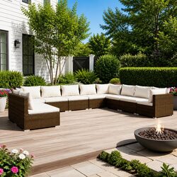 Quality Outdoor Lounge Set - 10 Pieces for Comfort