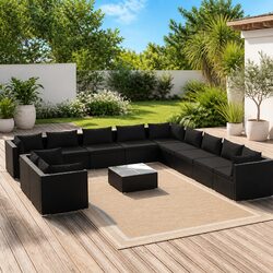 Value-Driven 12 Piece Garden Lounge Set for Outdoor Relaxation