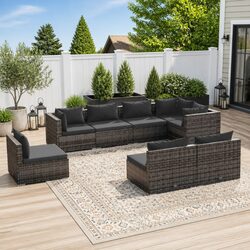 Reliable 8 Piece Outdoor Lounge Set with Cushions