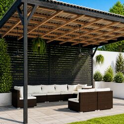 Reliable 9-Piece Outdoor Lounge Set with Comfort