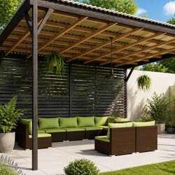 Comfortable and Affordable 9-Piece Garden Lounge Set
