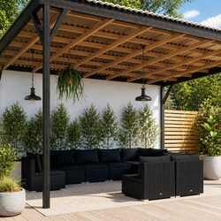 Reliable 9 Piece Garden Lounge Set with Comfort