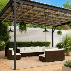 Comfortable and Reliable 9 Piece Garden Lounge Set