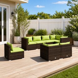 Comfortable and Practical 8-Piece Garden Lounge Set