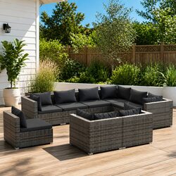 Versatile 9-Piece Garden Lounge Set for Cozy Spaces