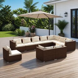 Comfortable and Durable 10-Piece Garden Lounge Set