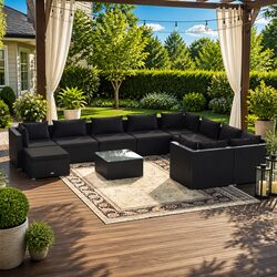 Value and Comfort in Our 11 Piece Outdoor Lounge Set