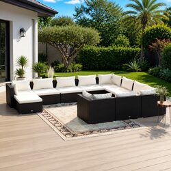 Comfortable and Stylish 11 Piece Garden Lounge Set